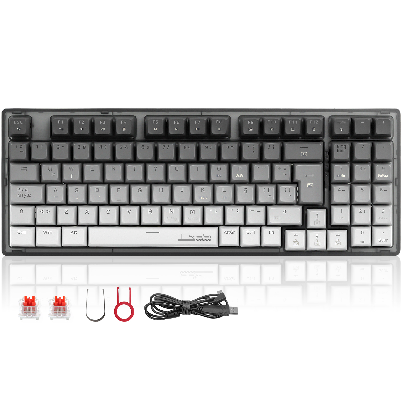 TERPORT Tr95 90% Teclado Gamer Mecanico Volcán Alambrico