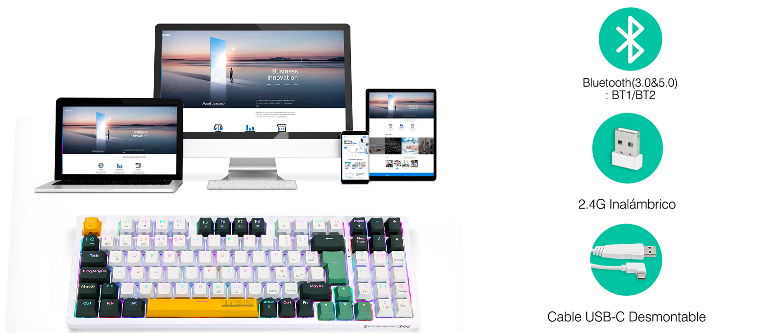 teclado 3 modelo imagen blanca